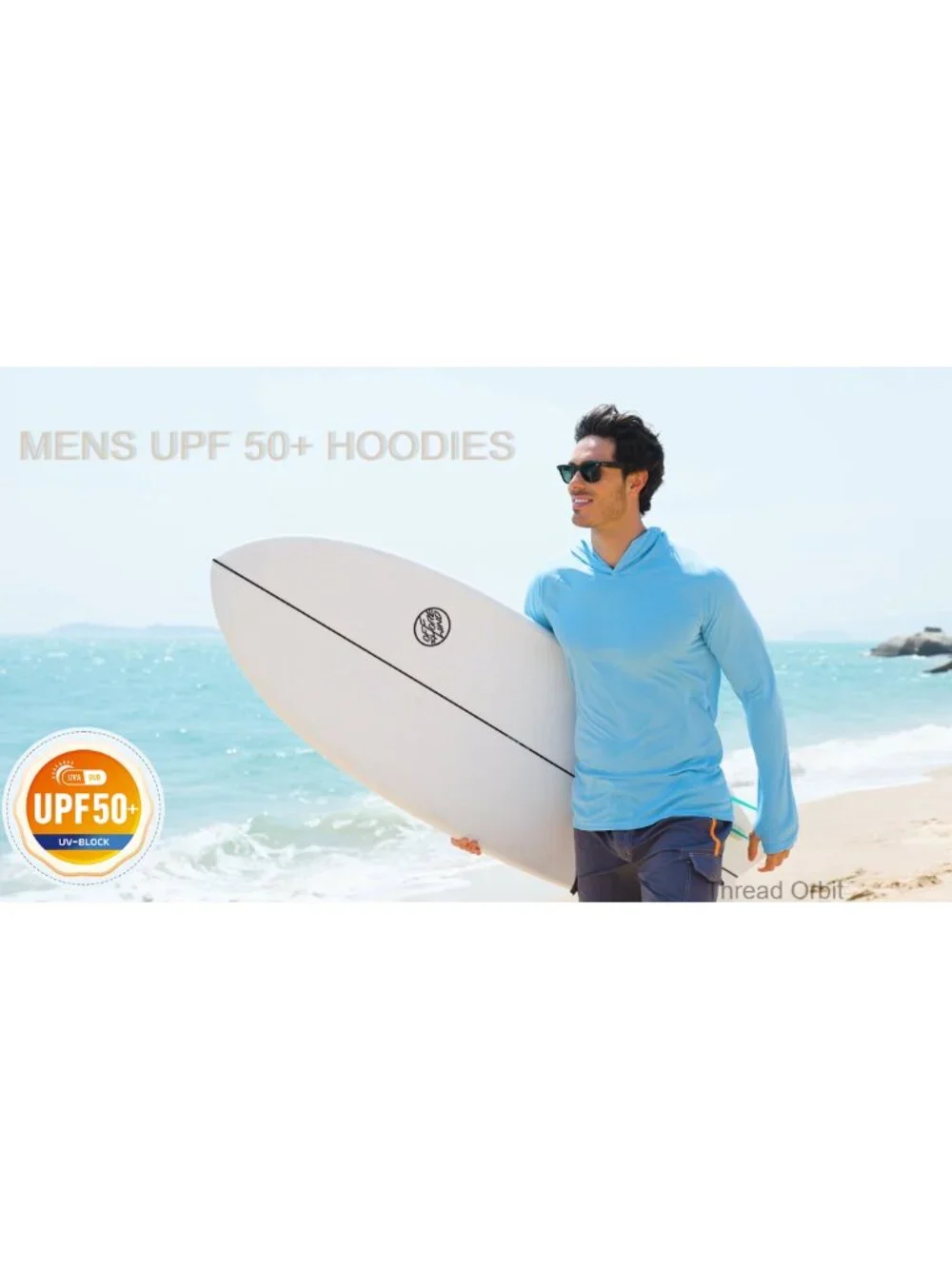 UPF 50+ Sun Protection Long Sleeve Hooded Rash Guard